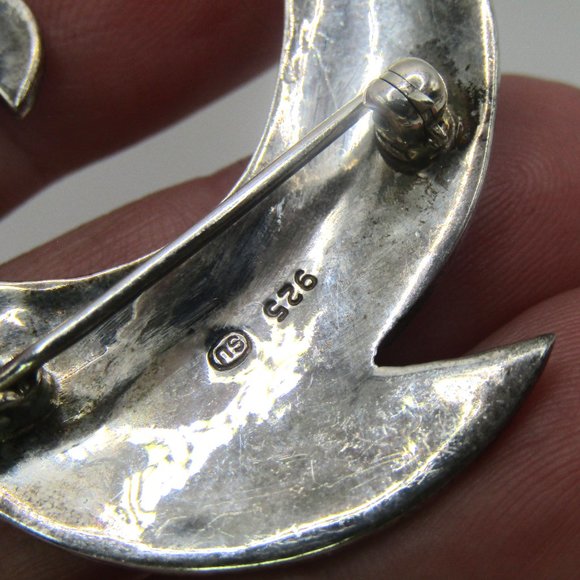 Vintage Brooch Lot Sterling Silver Marcasite Lot of 3 - Picture 5 of 5